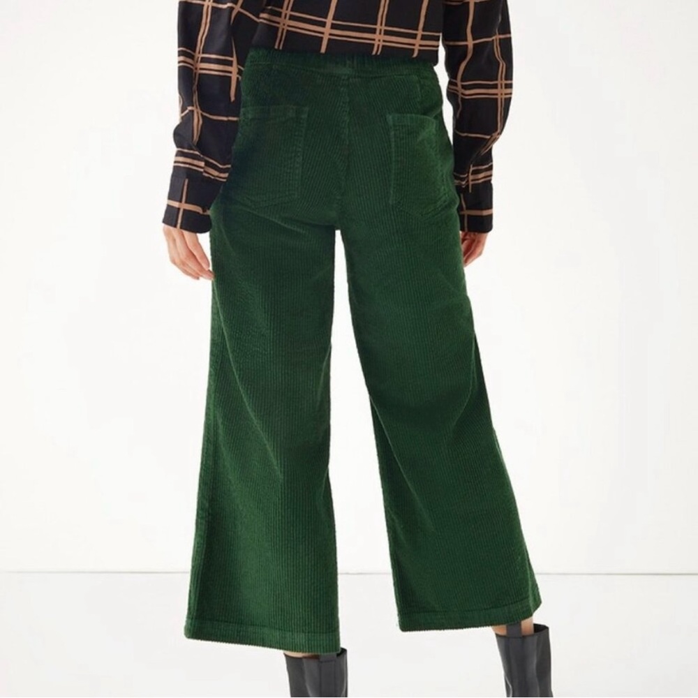 NWT 🏷️ Pact Green Corduroy Wide-Leg Pants